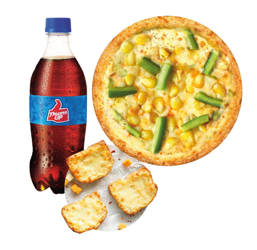 15cm Pizza, Cheese Garlic Toasty (3pc), Cold Drink 250 ml